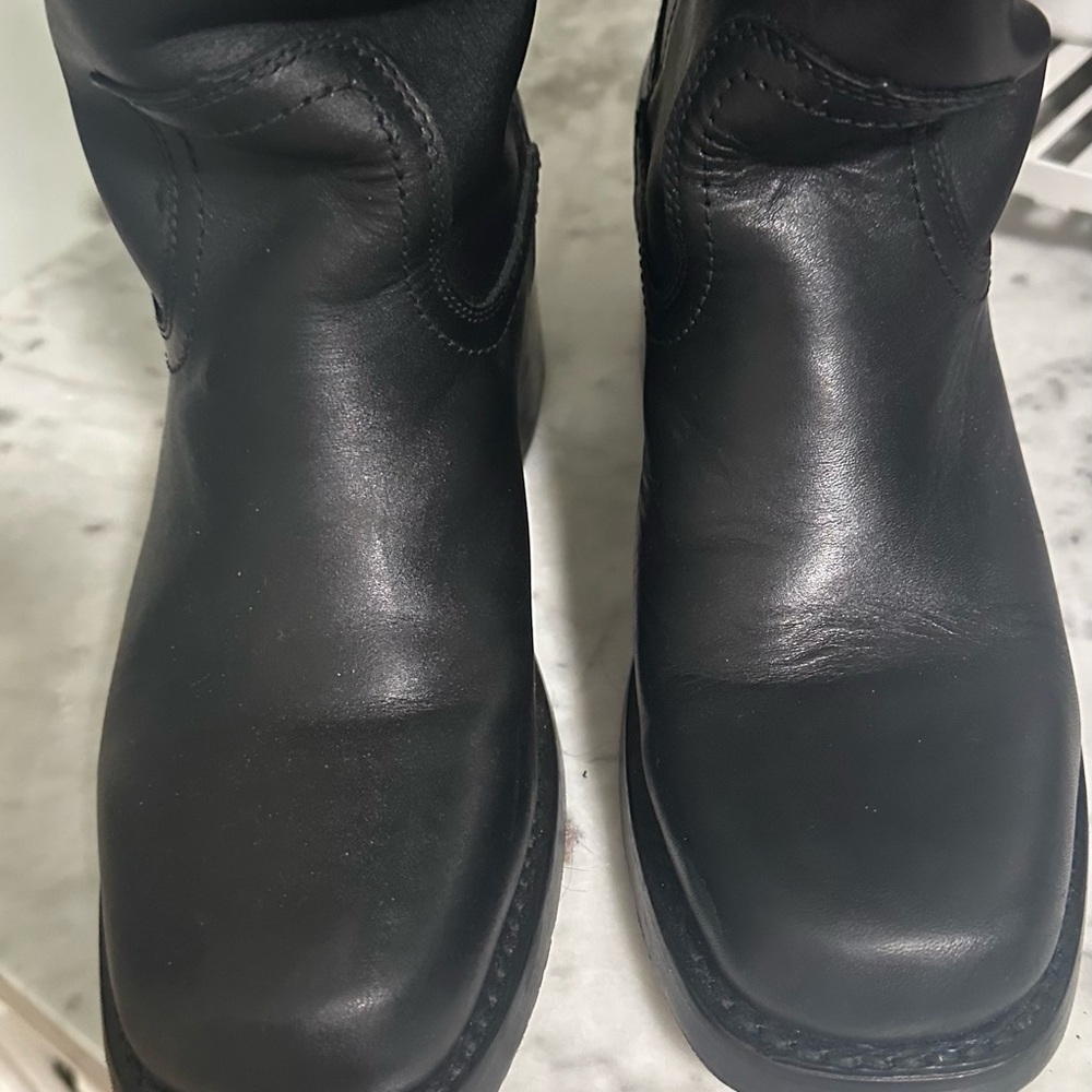 Frye Black Campus Boots Extended Calf 14L - Picture 5 of 14